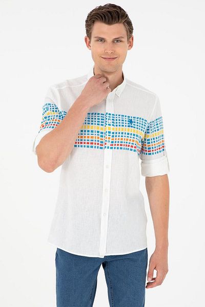 U.S. Polo Assn. Ανδρικό υφαντό πουκάμισο