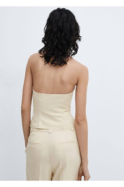 MANGO Woman Lyocell halter yaka yelek