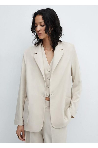 MANGO Woman Blazerjacke mit Taschen