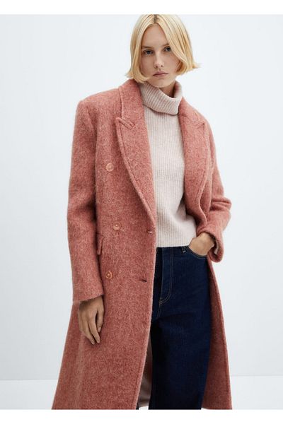 MANGO Woman Wool Double Breasted Coat