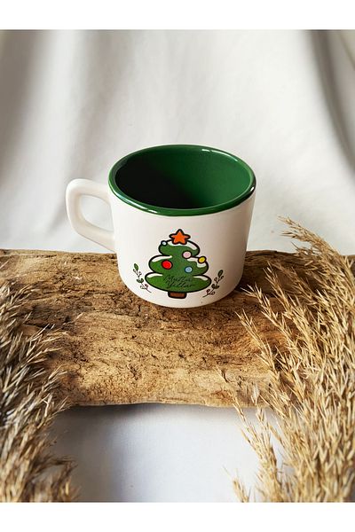 Atölye Merdiven Christmas Themed Gift Tea Mug - Mug Christmas Tree