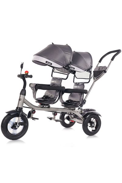 Chipolino Tricicleta gemeni Chipolino 2Play silver grey