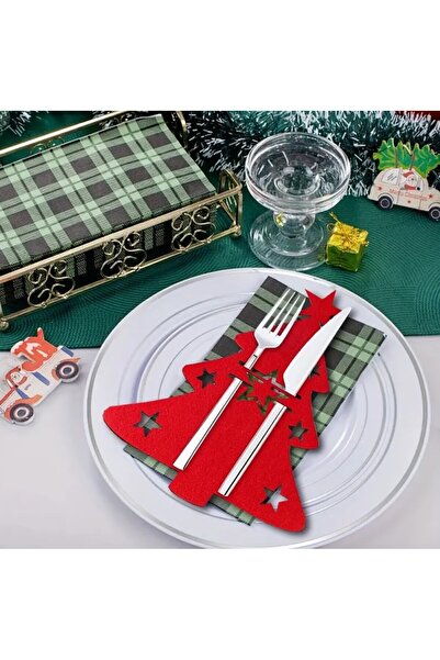 Masalsı Concept Christmas Ornament Decorative Cutlery Red 6 Pieces