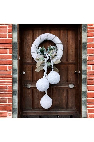 Masalsı Concept New Year's Christmas - New Year's Concept Kraft Ribbon Ornament Ring and Ceiling Decor