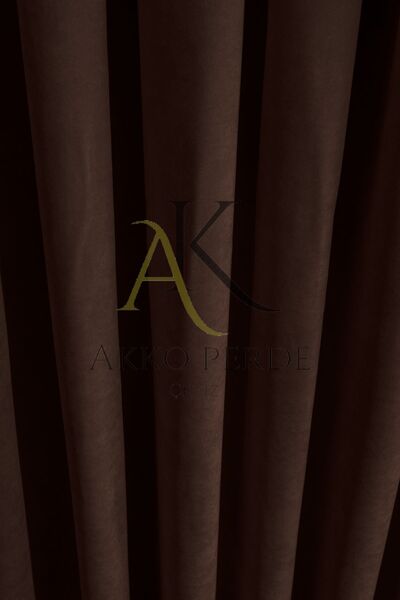 Karesi Κουρτίνα Φόντο Καφέ Εξτραφορ - Επίπεδη Τοποθέτηση, Χωρίς Πιέτες, Μονό Φύλλο - 9249