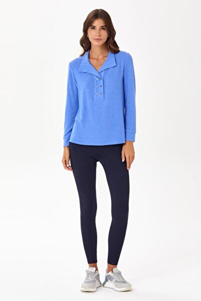 İKİLER Önü Çıtçıtlı Uzun Kol Bluz 245-1700