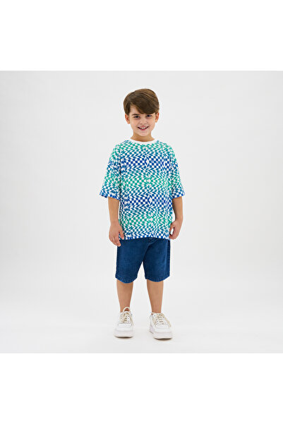 Panço Erkek Çocuk Baskılı Beyaz Tişört