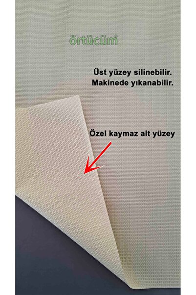 Örtücüm Krem Kaymaz Kaydırmaz Pvc Dolap İçi Raf Örtüsü Buzdolabı Çekmece Kaymaz Çok Amaçlı Mutfak