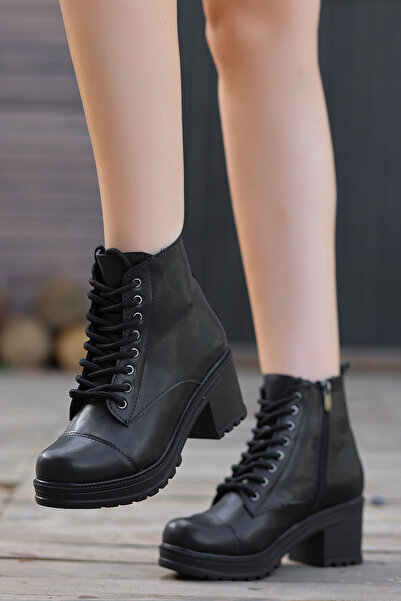 GİNZA SHOES JVL 201 Lace-up Platform Heel Boots