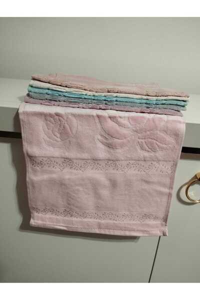 HMZ 6-панельний кольоровий рушник 30x50 з вишивкою - текстиль, вишивка на канві та канва, без бахроми