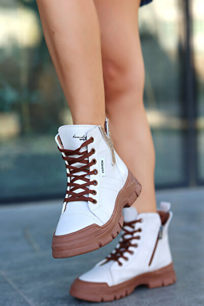 kajal ayakkabı CANDY Bağcıklı Taş Detay Bot