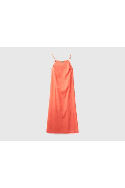 United Colors of Benetton Rochie lungă fără mâneci Coral Scallop pentru femei