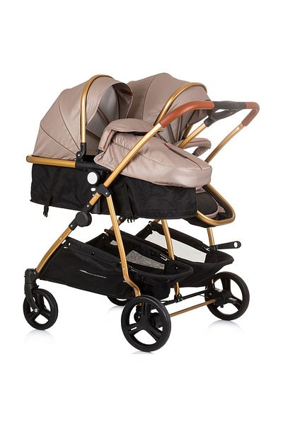 Chipolino Carucior gemeni Chipolino Duo Smart 2 in 1 golden beige