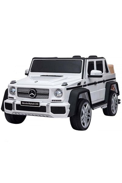 Chipolino Masinuta Chipolino SUV Mercedes Maybach G650 white cu scaun din piele si roti EVA
