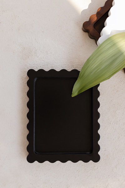 Helixomme Concept Ahşap Siyah Sunum Tepsisi | 20x25x3 cm Makyaj, Takı, Banyo ...