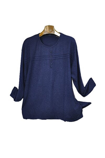 elma abone Large Size Wool Combed Cotton Blouse-Peach