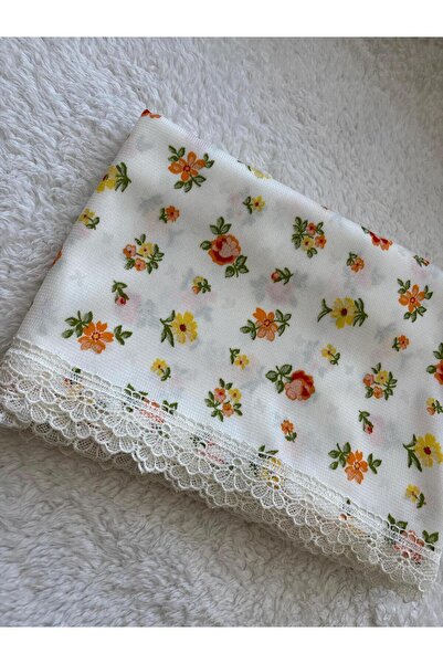 Home Fistolu Masa Örtüsü Sofrabezi Sarı Turuncu Çiçek Dertsiz 160x160