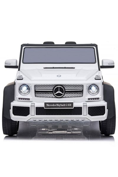 Chipolino Masinuta Chipolino SUV Mercedes Maybach G650 white cu scaun din piele si roti EVA