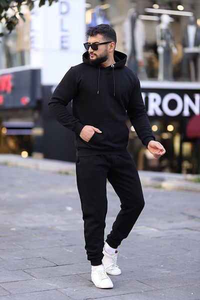 ZENGOLL & RAMİRES gyb - Unisex Hooded 3 Thread χειμερινό χοντρό Σετ φούτερ Basic