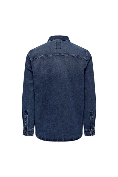 Only & Sons Onsjames Blue Black 6476 Shacket Vd