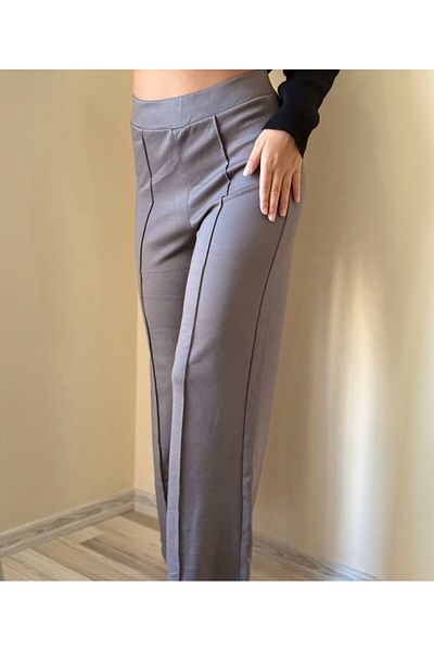 Butik İnci̇ Wears Women's High Waist Loose Cut Wide Leg Lycra Fabric Palozzo Pants