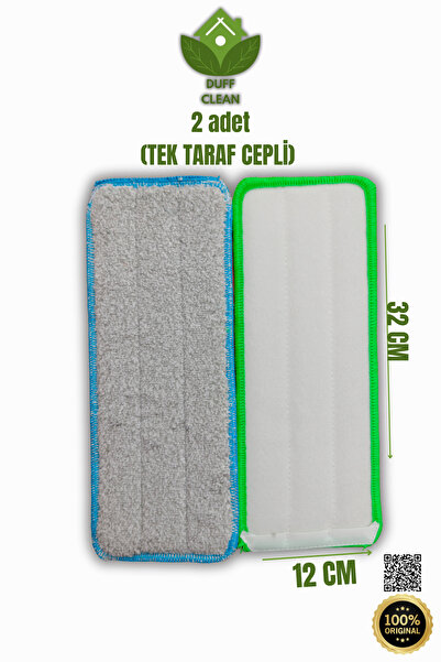DUFF CLEAN Tablet Mop Yedek Bezi 2'li  TEK Taraflı Aparatlara Uyumlu *32 cm u...