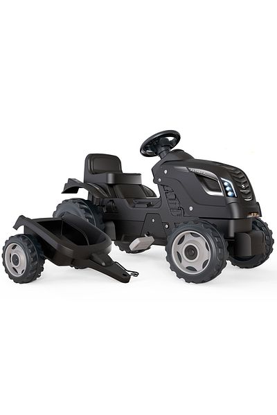 Smoby Smoby Farmer XL pedal tractor and trailer black