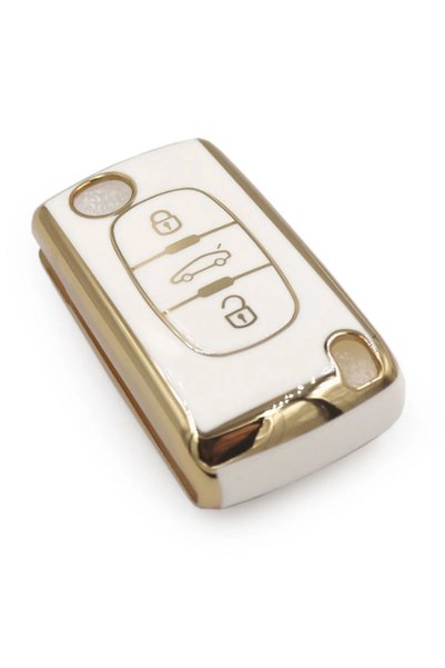 SatışMax Peugeot 107 206 207 307 308 406 Citroen Xsara Picasso C2 C3 C4 C5 C6 C8 Case White Gold 1St Quality