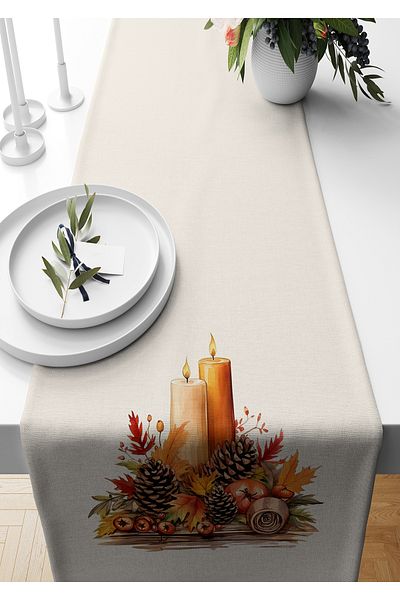 Bertille Home Autumn Series - 140x40 cm Digital Printed Runner (Halloween Autumn)