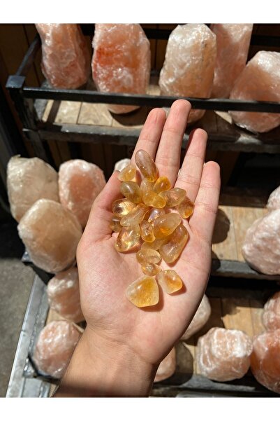LADIN DOGALTAŞ 5 Citrine Tumbled Natural Stones (Money Stone)