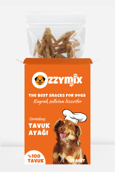 Ozzymix Kurutulmuş Tavuk Ayağı Köpek Ödül Maması (10 ADET)