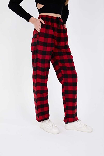 Erdil Giyim Kadın Büyük Kareli Pantolon