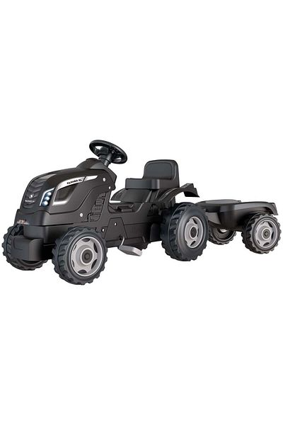 Smoby Smoby Farmer XL pedal tractor and trailer black