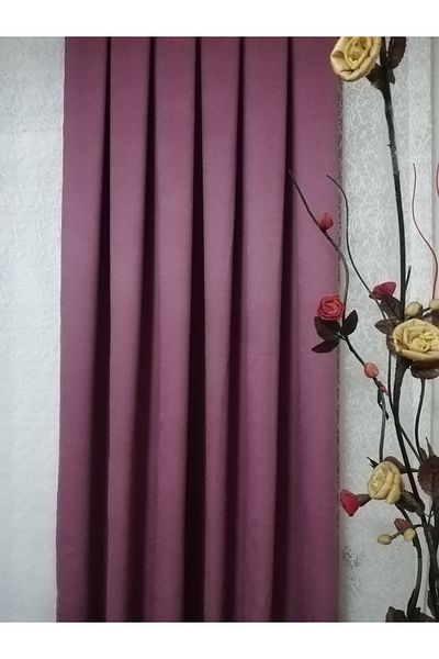Karesi Dusty Rose Pleatless Extra-Forced Flat Planting Background Curtain Single Wing 9211