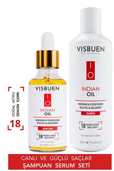 Hint Yağı Hızlı Saç Uzatma Ve Besleyici Güçlendirici Etkili Şampuan Serum Seti