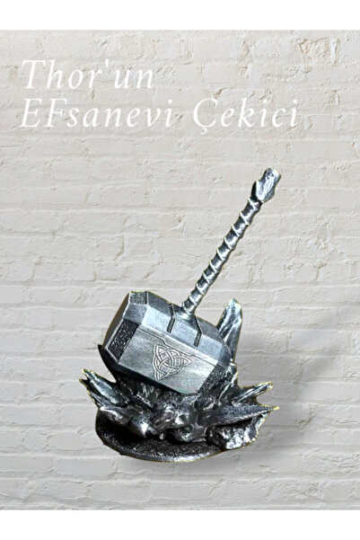etmo 3d dizayn Thor'un Çekici Mjollnir- Thor Hammer 20cm