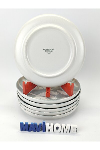 Kütahya Porselen Moderna Serisi Desenli 19 Cm Porselen Tatlı - Pasta Tabağı 6 Lı