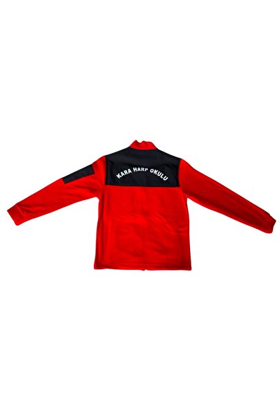 kho military design Black Military School Red Fleece Coat Unisex (Size XL)