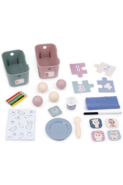Smoby Centru de ingrijire pentru papusi Smoby Baby Care Childcare Center albastru roz cu accesorii