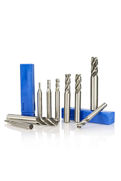 BGA HSS freze kesicisi 4 flüt uç freze 2-12mm için CNC makinesi freze yönlendirici Bit Metal kesici