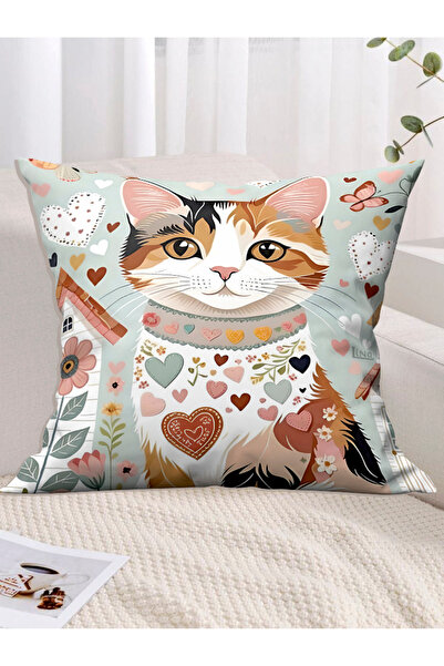 Ardizayn نمط القط، وسادة رمي من القماش المخملي، غطاء وسادة - طباعة على الوجهين