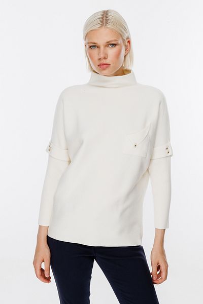 ON 49312 Teks Pocket Buttoned Sweater