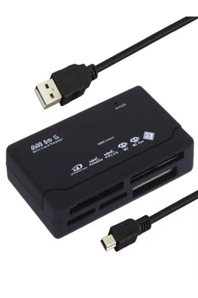 ULTRATEKNO 26 in 1 Çoklu Kart Okuyucu Usb Sd Sdhc Mini Micro Sd Memory Stick Duo M2 Mmc Xd CF