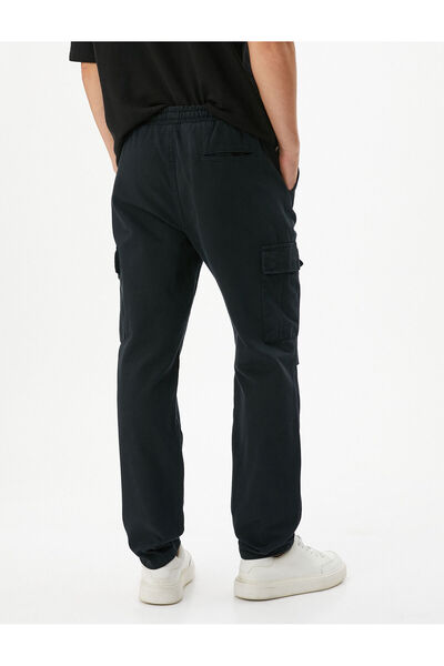 Koton Kargo Cepli Pantolon Beli Bağcıklı Pamuklu