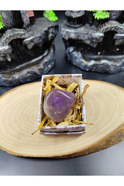 LADIN DOGALTAŞ Amethyst Natural Stone Tumbler (1 Piece) (Certified)