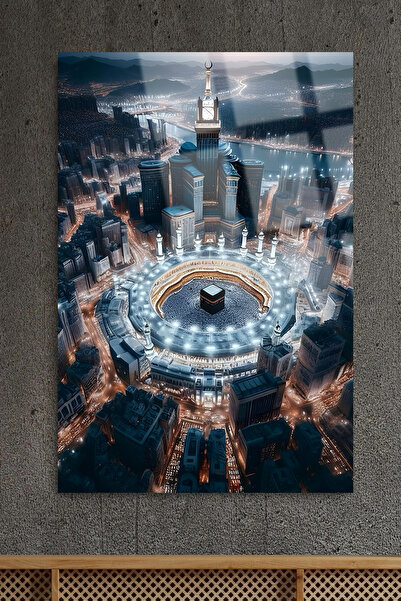 TAULART TABLA RELIGIOASĂ ISLAMICĂ DE LUX, NEDEȘTIVĂ, DE STICLA, CU INTELIGENȚ...