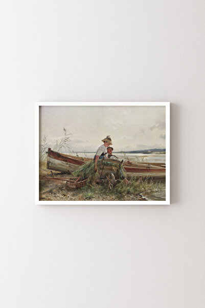 epiqart Chat Pleasantly - Carl Raup - White Frame