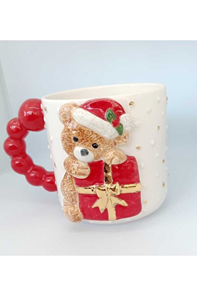 Dsceramic 24 K altın ayıcıklı kahve fincanı