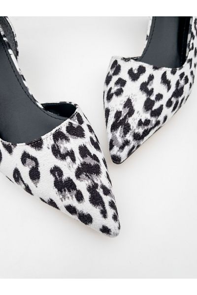 DC DONNA Pantofi de seară cu toc argintiu de 5 cm de damă