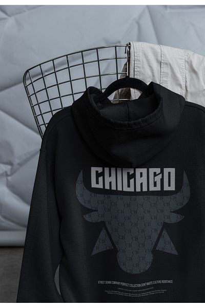 macklin Unisex Women Men Chcago Bulls Front Back Printed Custom Design Printed Hooded Sweatshirt